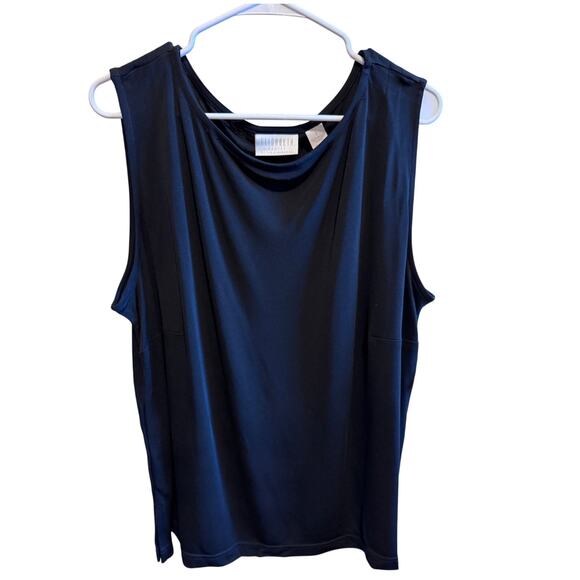 Elisabeth Petite By Liz Claiborne Black Tank Top Plus Size 3 (3X) - Picture 1 of 7